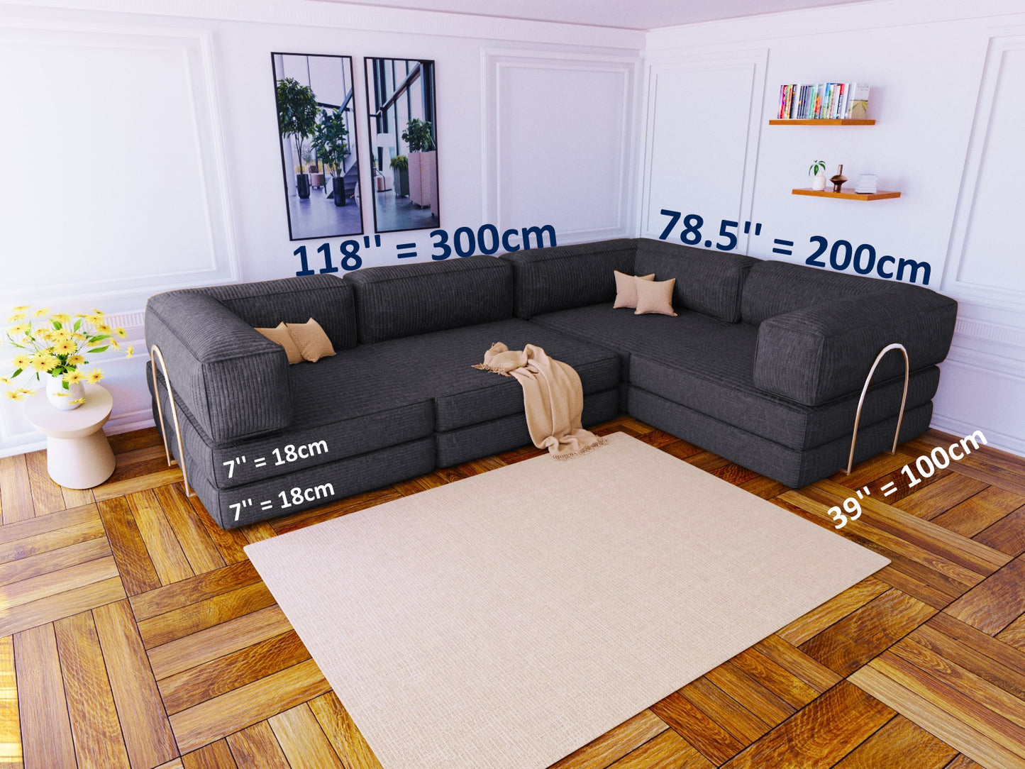 Convertible Floor Sofa